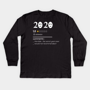 Funny 2020 sleepy Kids Long Sleeve T-Shirt